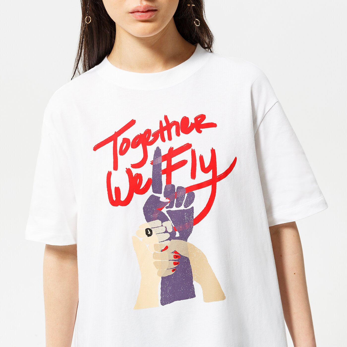 Дамска тениска NIKE ТЕНИСКА W NK TEE BF SWSH FLY NBA dr2595-100 цвят бял