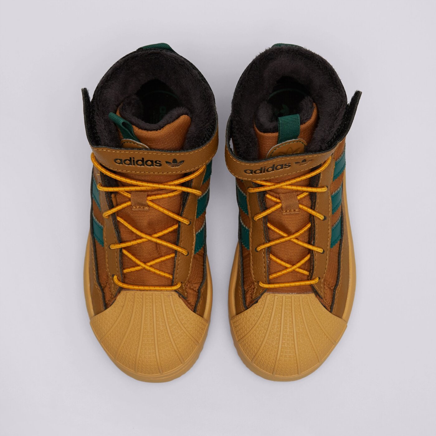 Детски зимни обувки ADIDAS SUPERSTAR WINTER TREK C jq0343 цвят кафяв