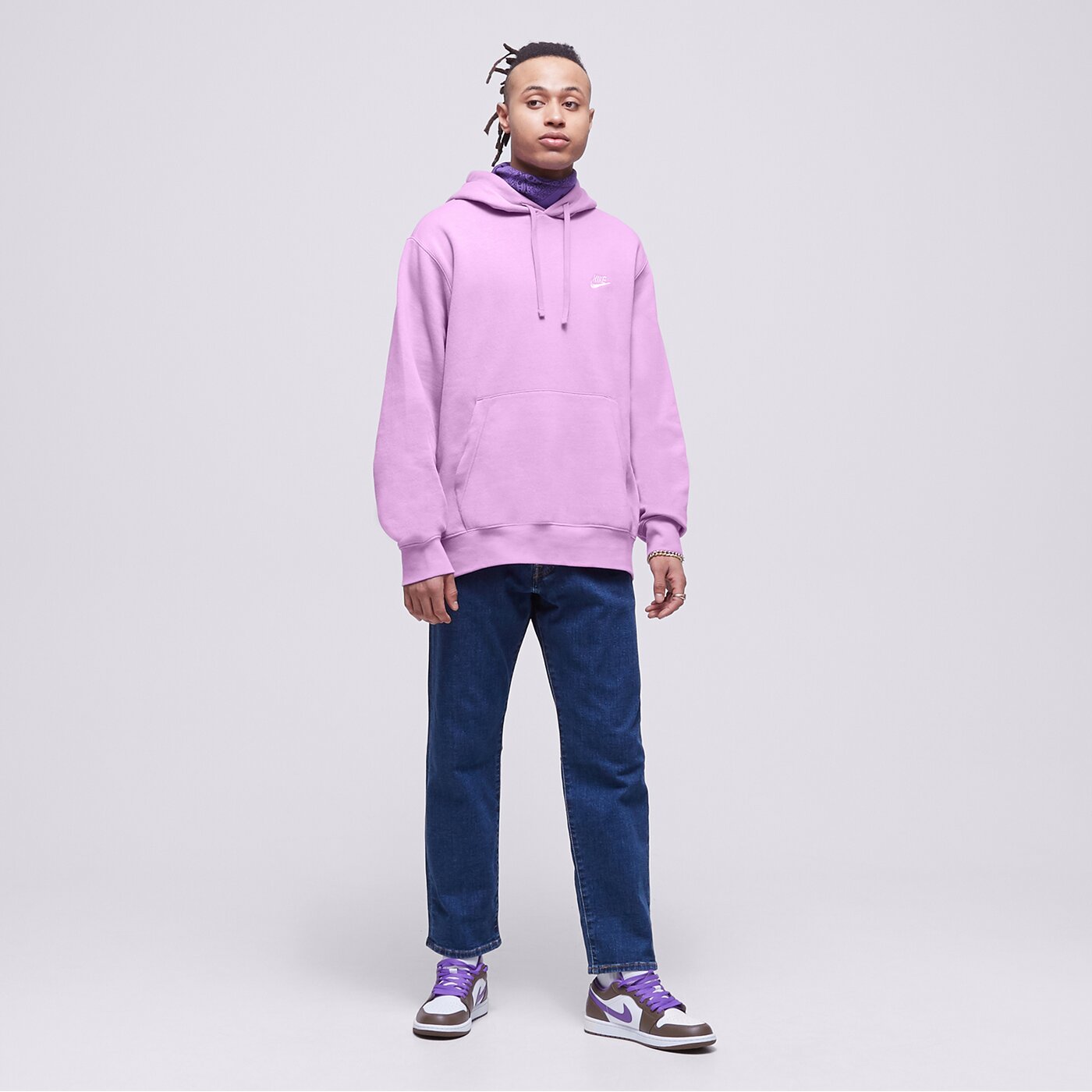 Мъжки суичър NIKE СУИТЧЪР С КАЧУЛКА SPORTSWEAR CLUB FLEECE bv2654-591 цвят виолетов