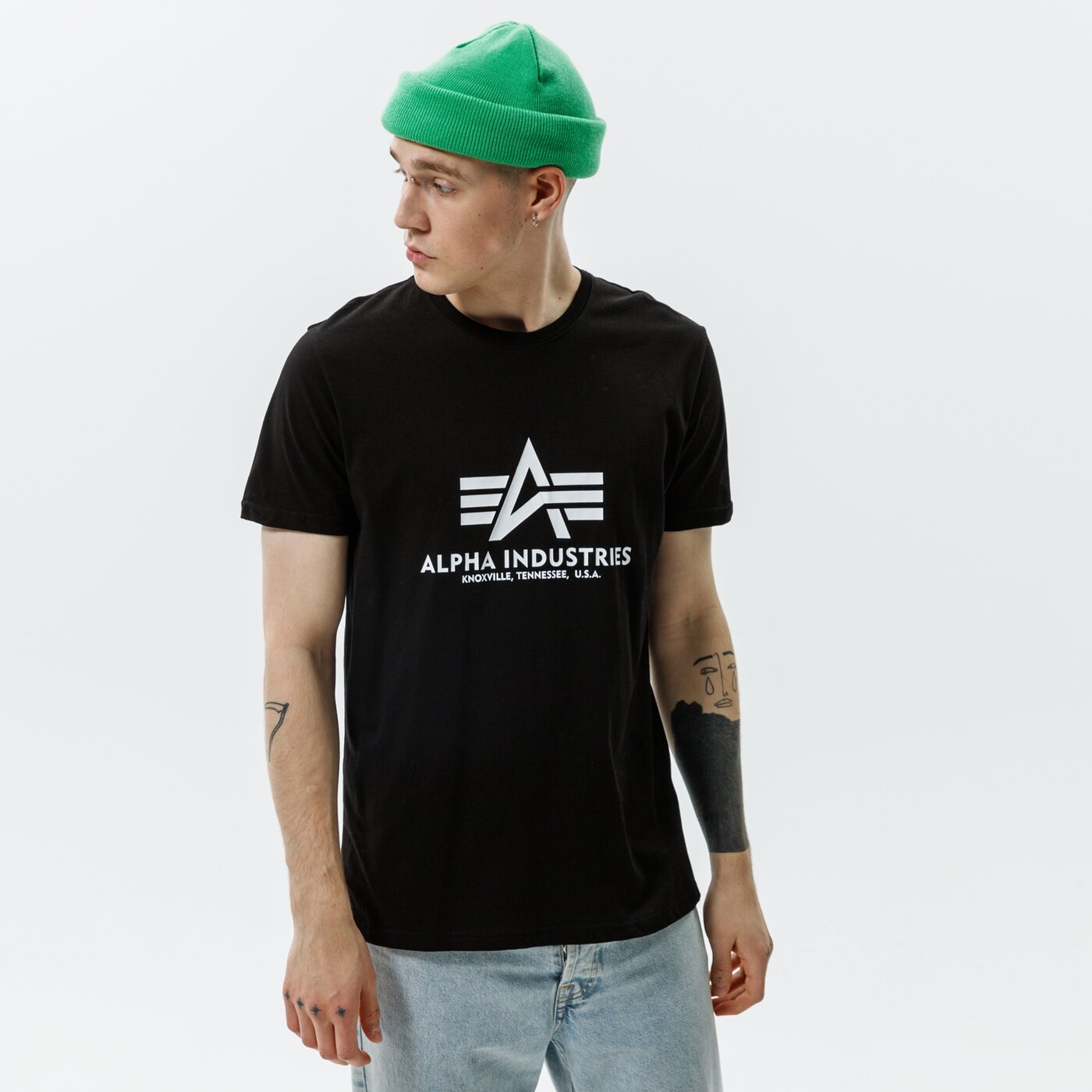 Мъжка тениска ALPHA INDUSTRIES ТЕНИСКА BASIC T 100501-03 цвят черен