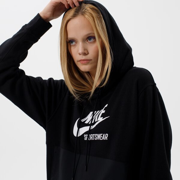 Дамски суичър NIKE СУИТЧЪР С КАЧУЛКА W NSW FLC HOODIE HTG dd5673-010 цвят черен
