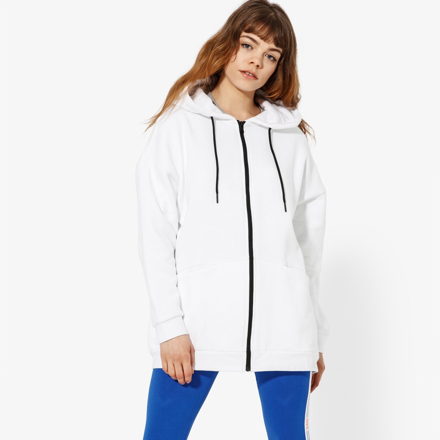 Дамски суичър CONFRONT СУИТЧЪР NONSENSE HOODY cf19bld02001 цвят бял