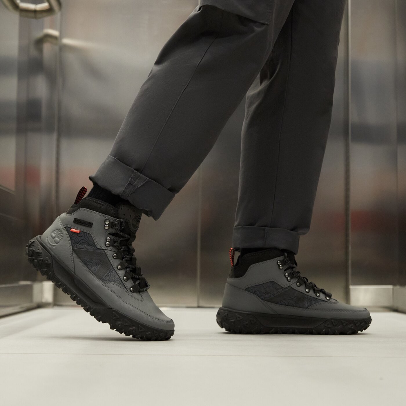 Мъжки зимни обувки TIMBERLAND GS MOTION 6 MID tb0a67bg0331 цвят сив