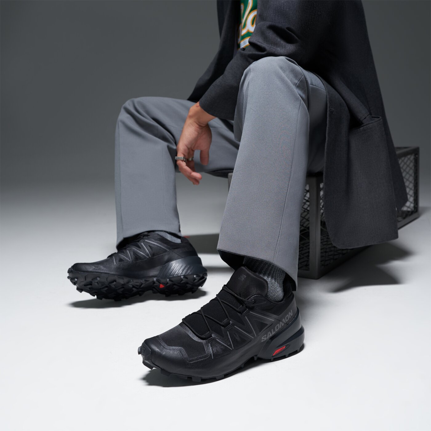 Мъжки туристически обувки SALOMON CROSS EVR M  l47718000 цвят черен