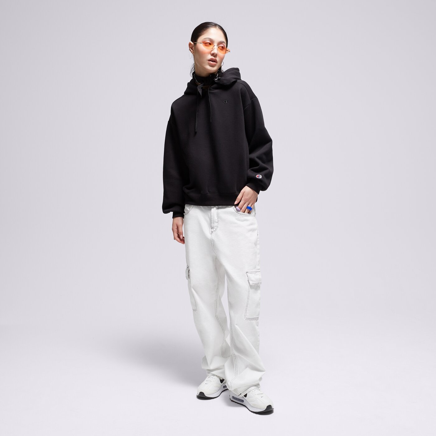 Дамски суичър CHAMPION СУИТЧЪР С КАЧУЛКА 116678kk001 цвят черен