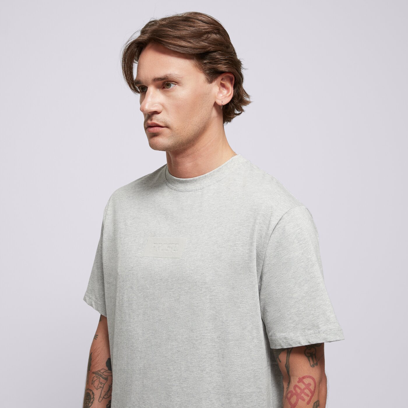 Мъжка тениска PROSTO  ТЕНИСКА CLOSS GREY kl241mtee1223 цвят сив