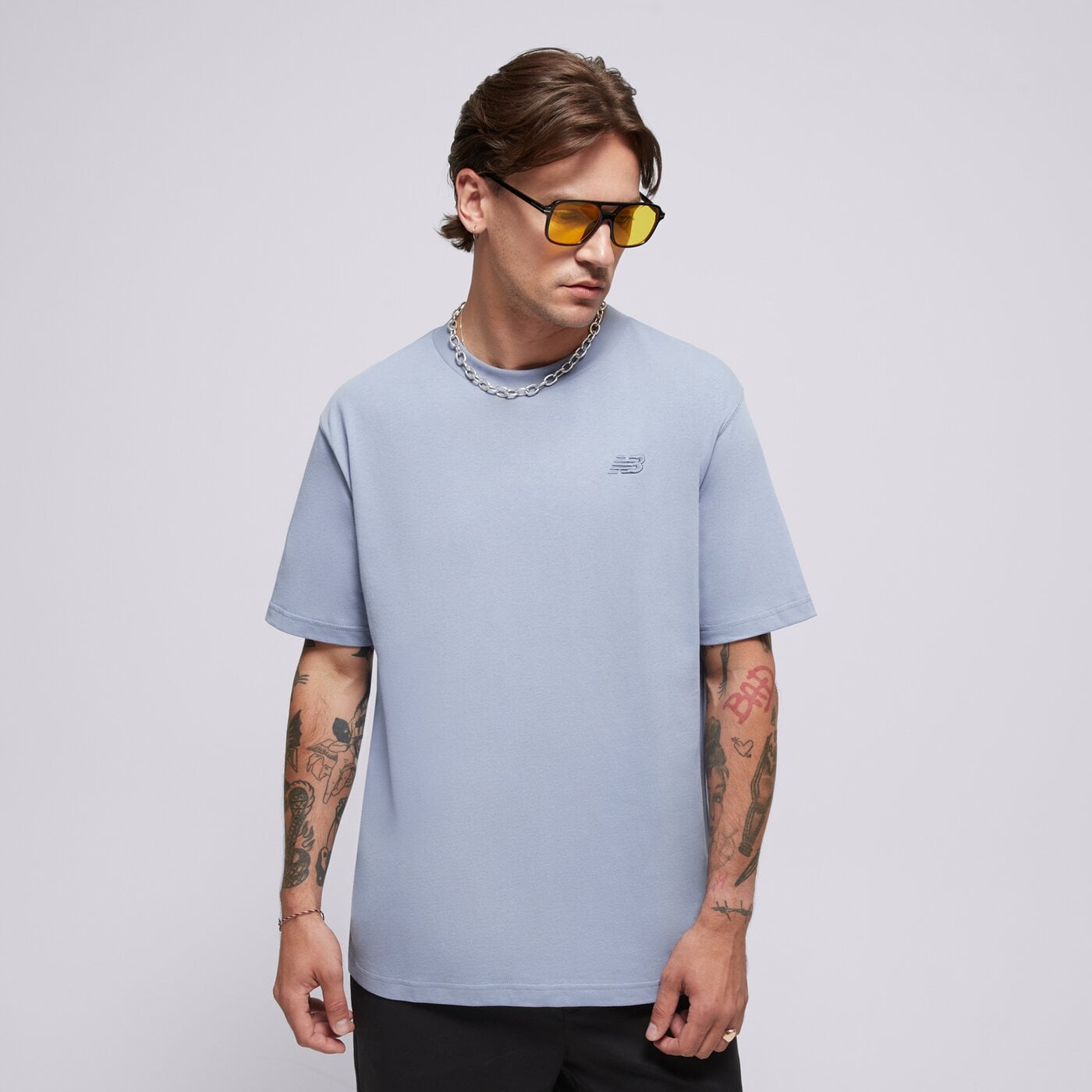 Мъжка тениска NEW BALANCE ТЕНИСКА ATHLETICS COTTON ТЕНИСКА mt41533dus цвят син