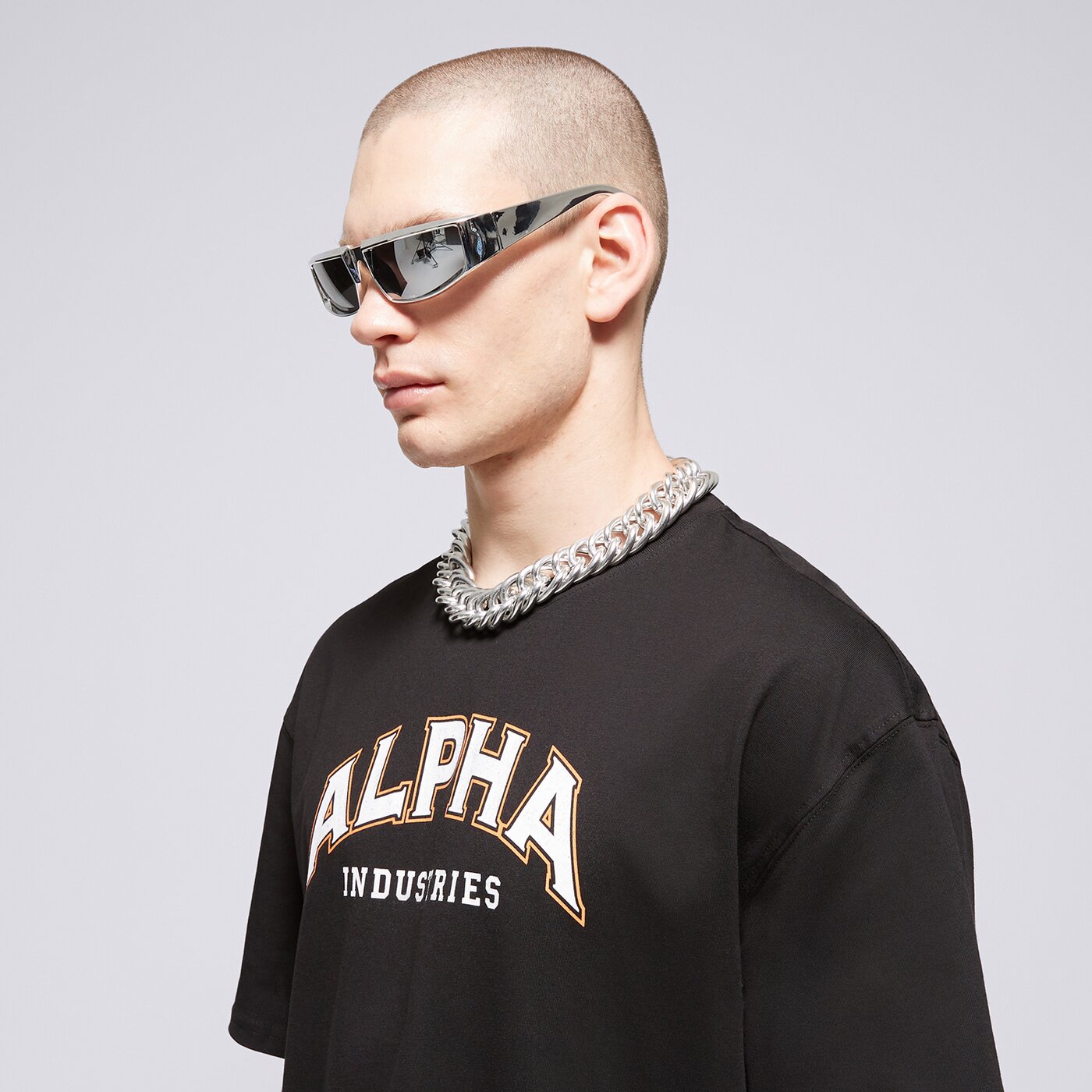 Мъжка тениска ALPHA INDUSTRIES ТЕНИСКА COLLEGE T 14650103 цвят черен