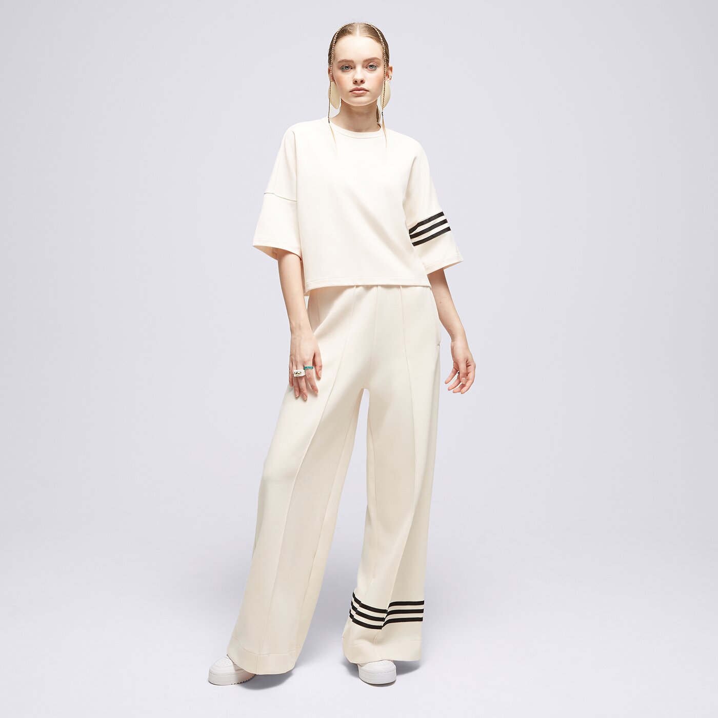 Дамски панталони ADIDAS ПАНТАЛОНИ TRACKPANT im1834 цвят бял