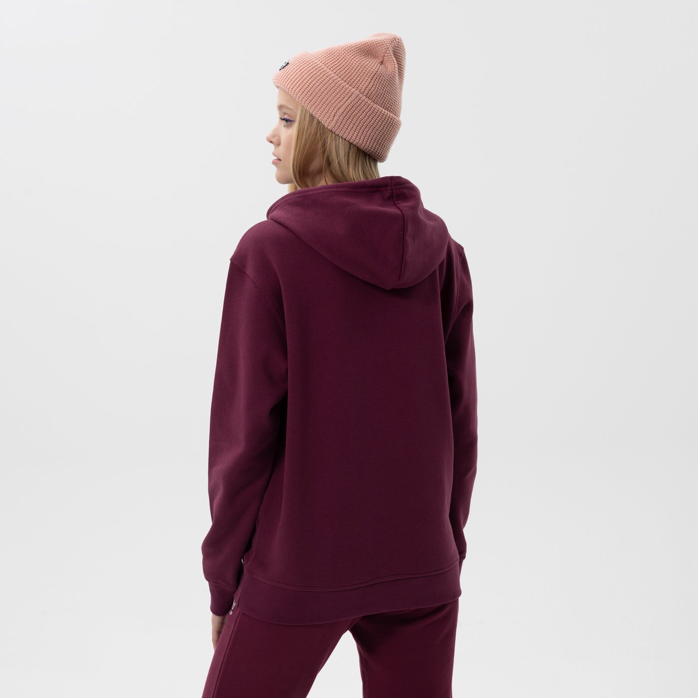 Дамски суичър ADIDAS СУИТЧЪР С КАЧУЛКА HOODIE h34728 цвят бордо