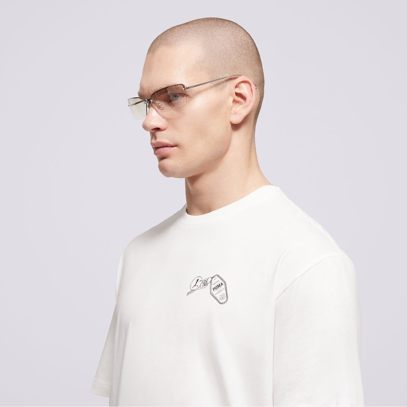 Мъжка тениска PUMA ТЕНИСКА GRAPHICS PUMA HOTEL RELAXED TEE 629636 02 цвят бял