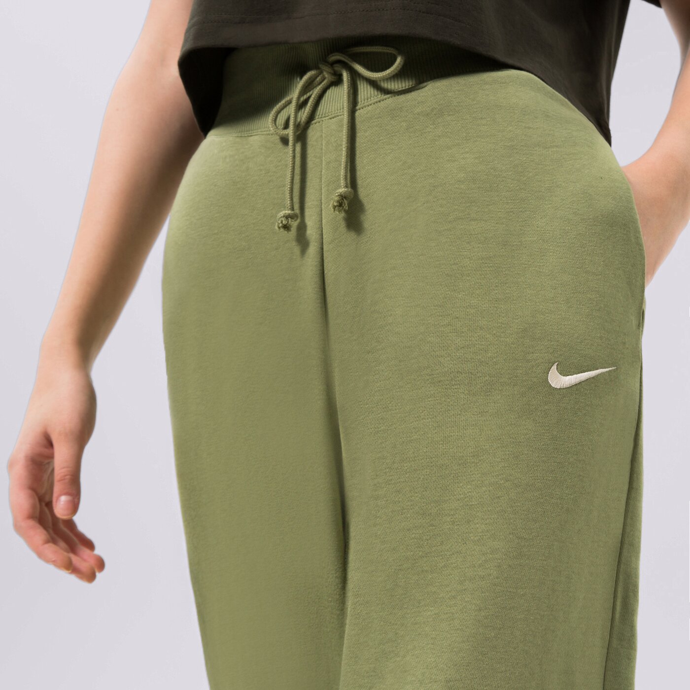 Дамски панталони NIKE ПАНТАЛОНИ W NSW PHNX FLC HR OS PANT dq5887-334 цвят зелен