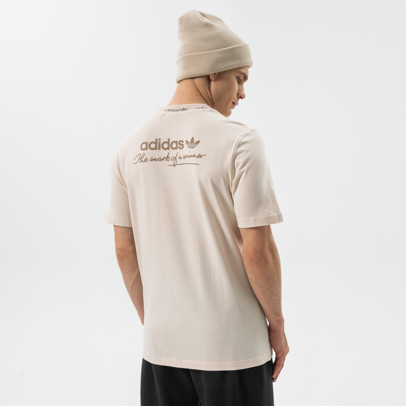 Мъжка тениска ADIDAS ТЕНИСКА TREFOIL LINEAR RIB TEE hm2658 цвят бежов