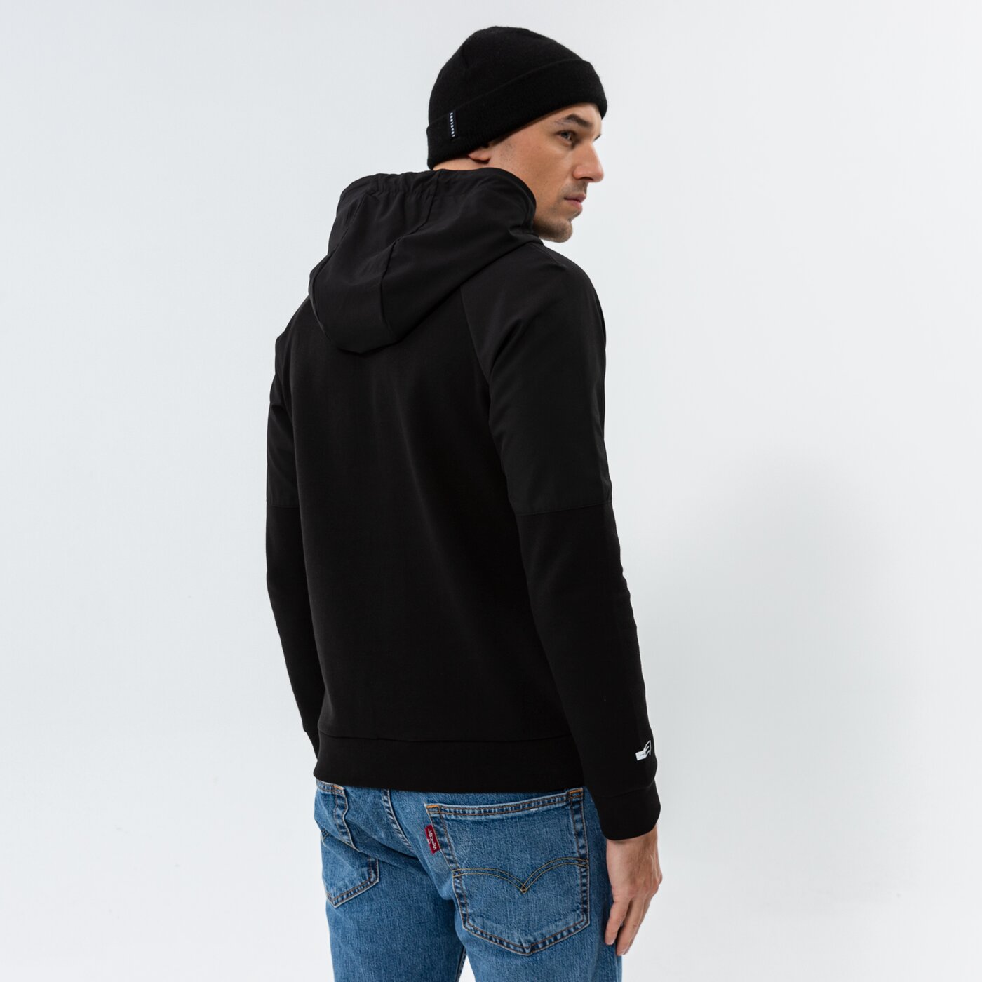 Мъжки суичър CONFRONT СУИТЧЪР С КАЧУЛКА VERTICAL LOGO cf321blm33001 цвят черен