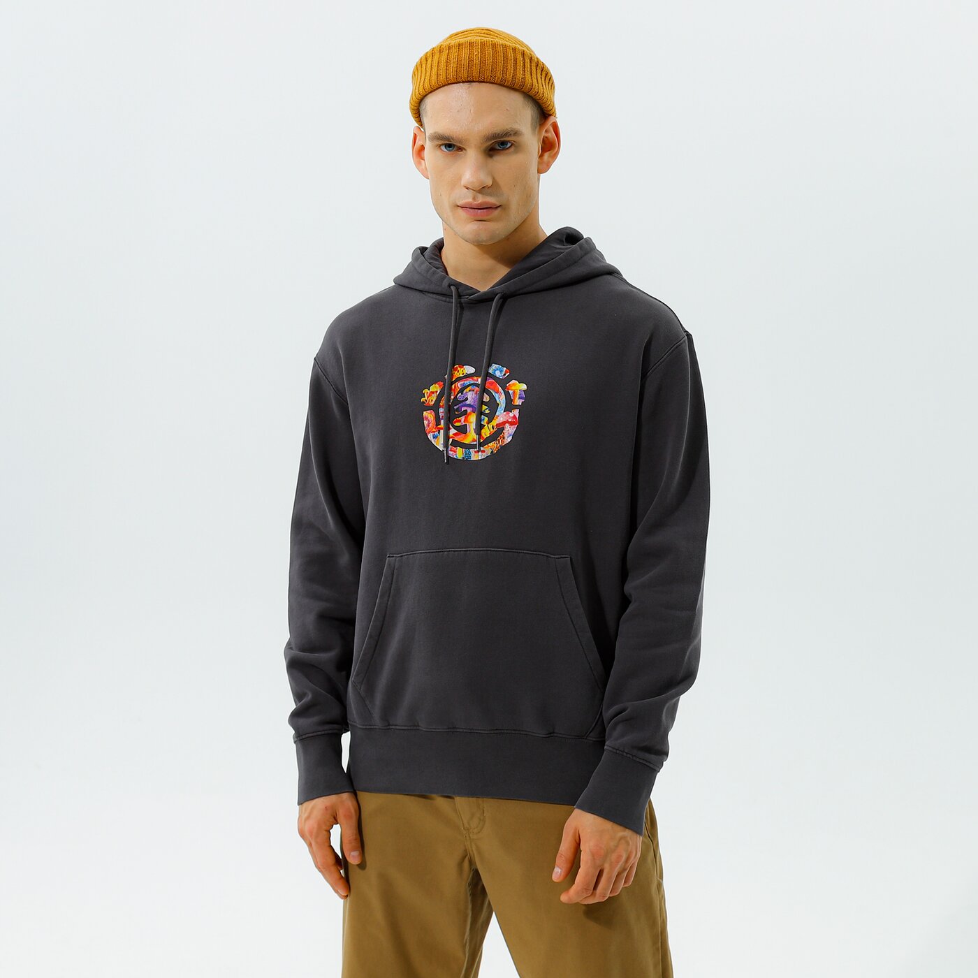 Мъжки суичър ELEMENT СУИТЧЪР С КАЧУЛКА SHROOMS TREE PO z1hoc7328 цвят черен