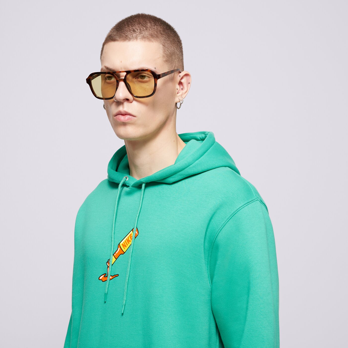 Мъжки суичър NIKE СУИТЧЪР С КАЧУЛКА U NSW HDY CLUB PO BB OC 2 ib4144-324 цвят зелен