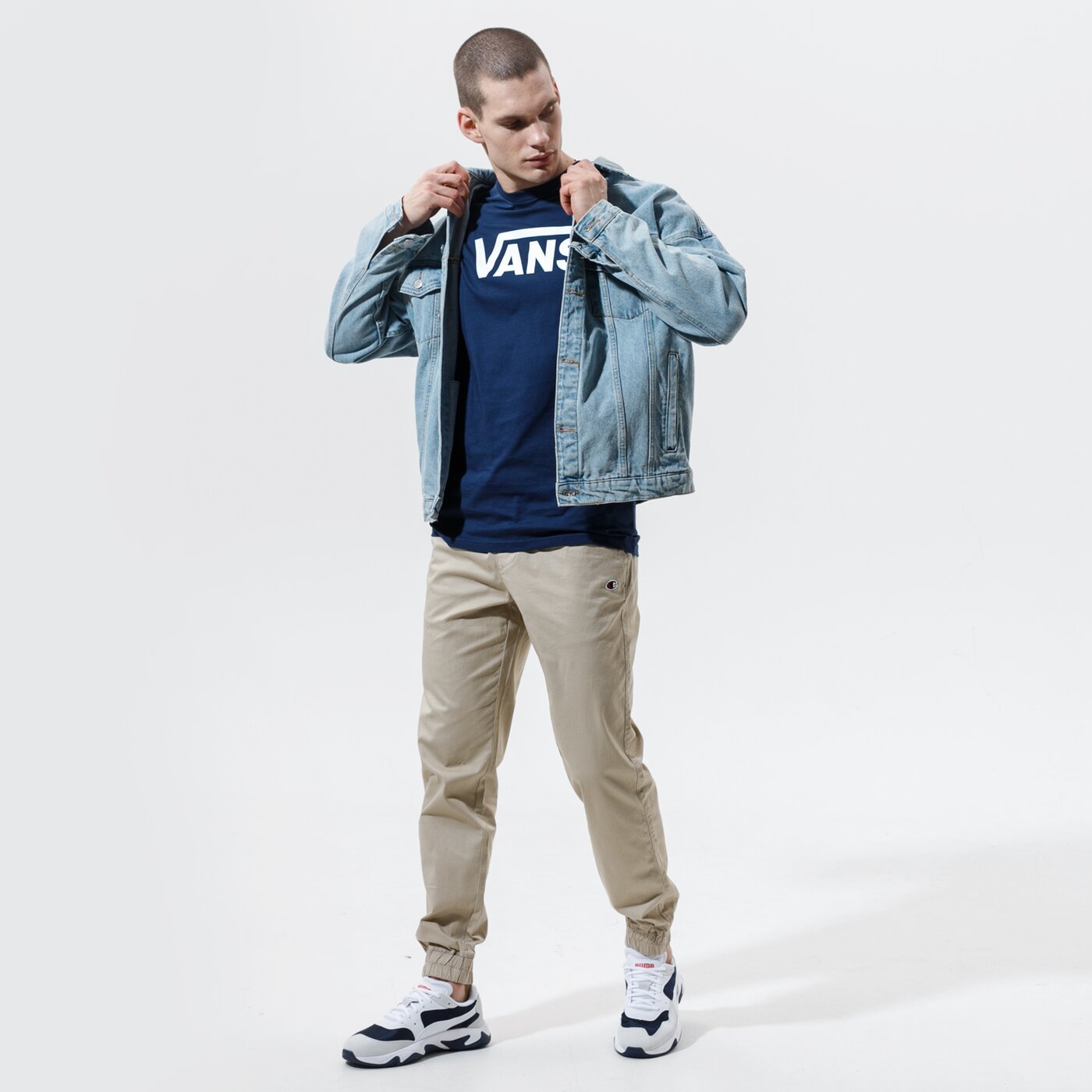 Мъжки панталони CHAMPION ПАНТАЛОНИ ELASTIC CUFF PANTS 214366ms025 цвят бежов