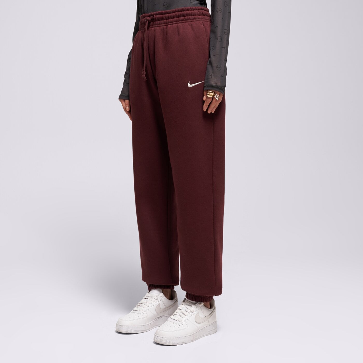 Дамски панталони NIKE ПАНТАЛОНИ W NSW PHNX FLC HR OS PANT 2 fz5996-653 цвят бордо