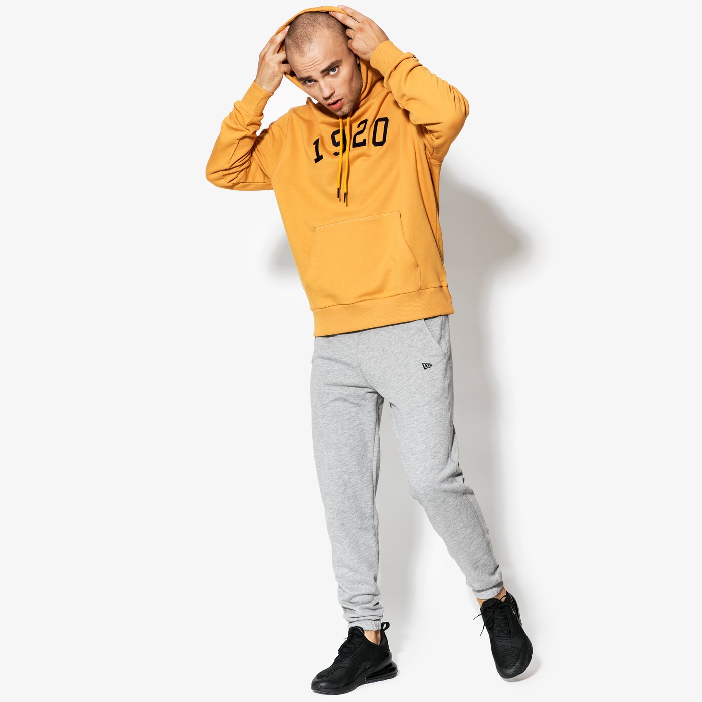 Мъжки суичър NEW ERA СУИТЧЪР NE BRANDED PO HOODY NE BSQ NONE 11604086 цвят жълт