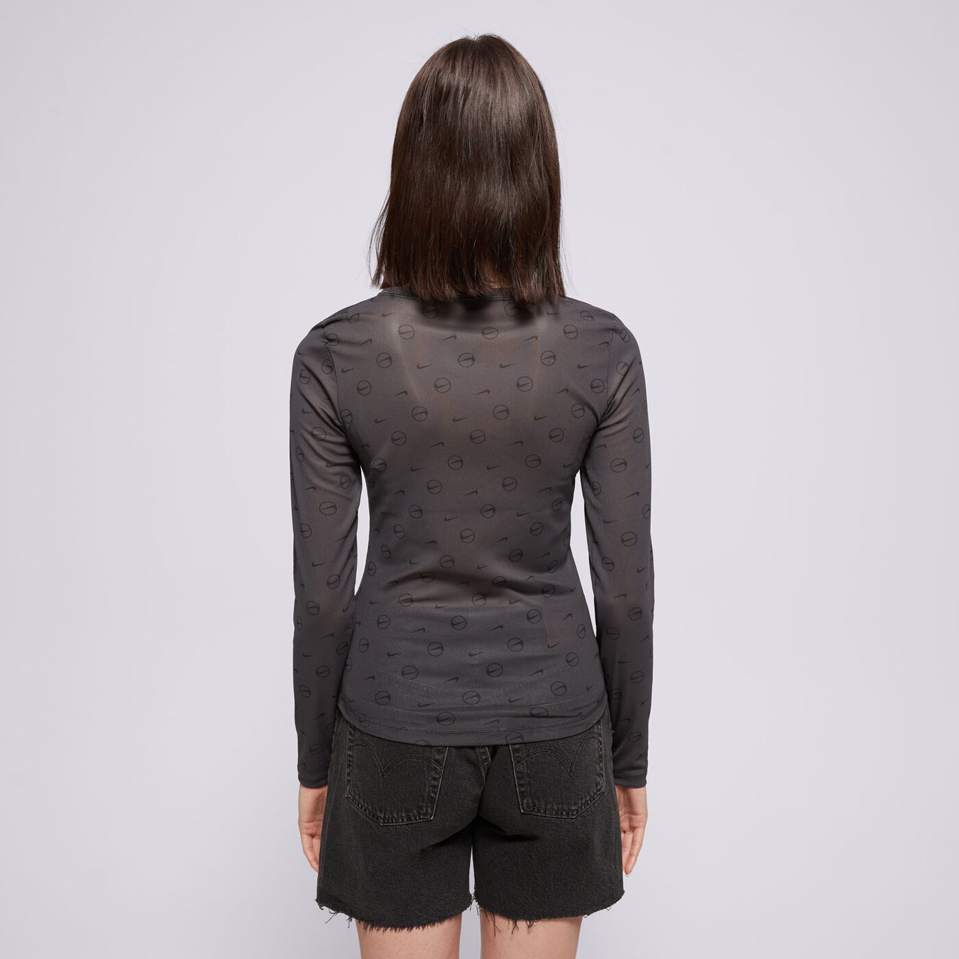 Дамска тениска NIKE ТЕНИСКА W NSW LS SHEER ТОП SW hq3753-060 цвят сив