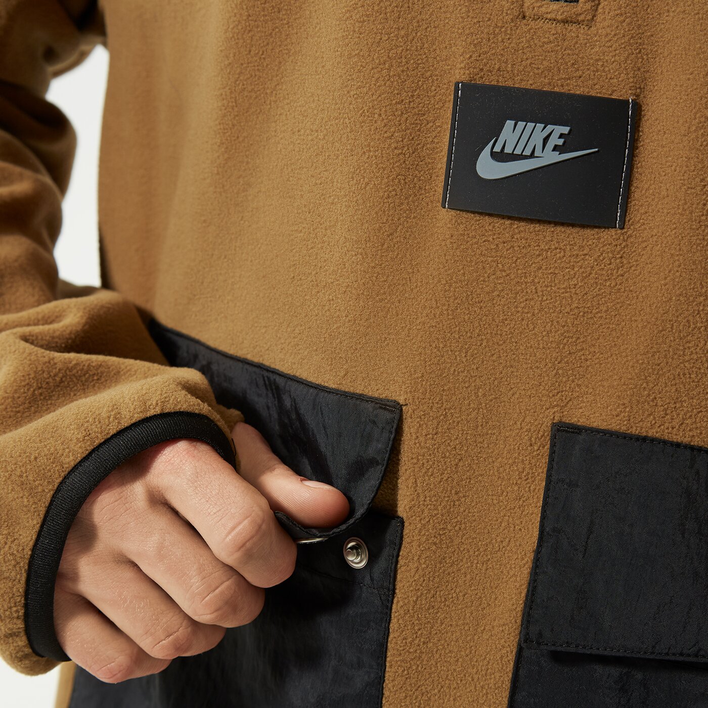 Мъжки суичър NIKE ПОЛАР M NSW SPU TF ПОЛАР FLC HZ ТОП do2638-242 цвят кафяв