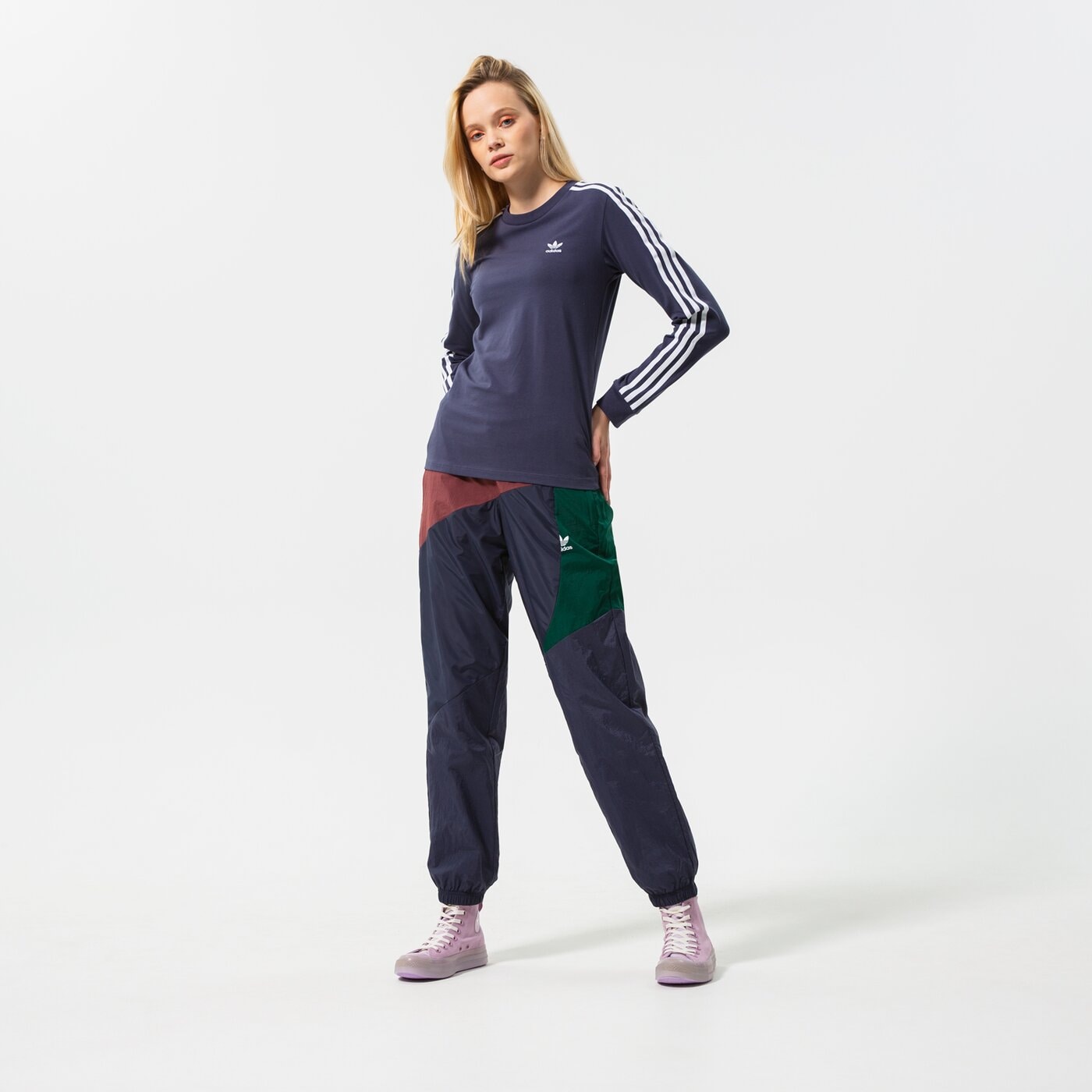 Дамска тениска ADIDAS ТЕНИСКА 3STR LONGSLEEVE he6877 цвят тъмносин