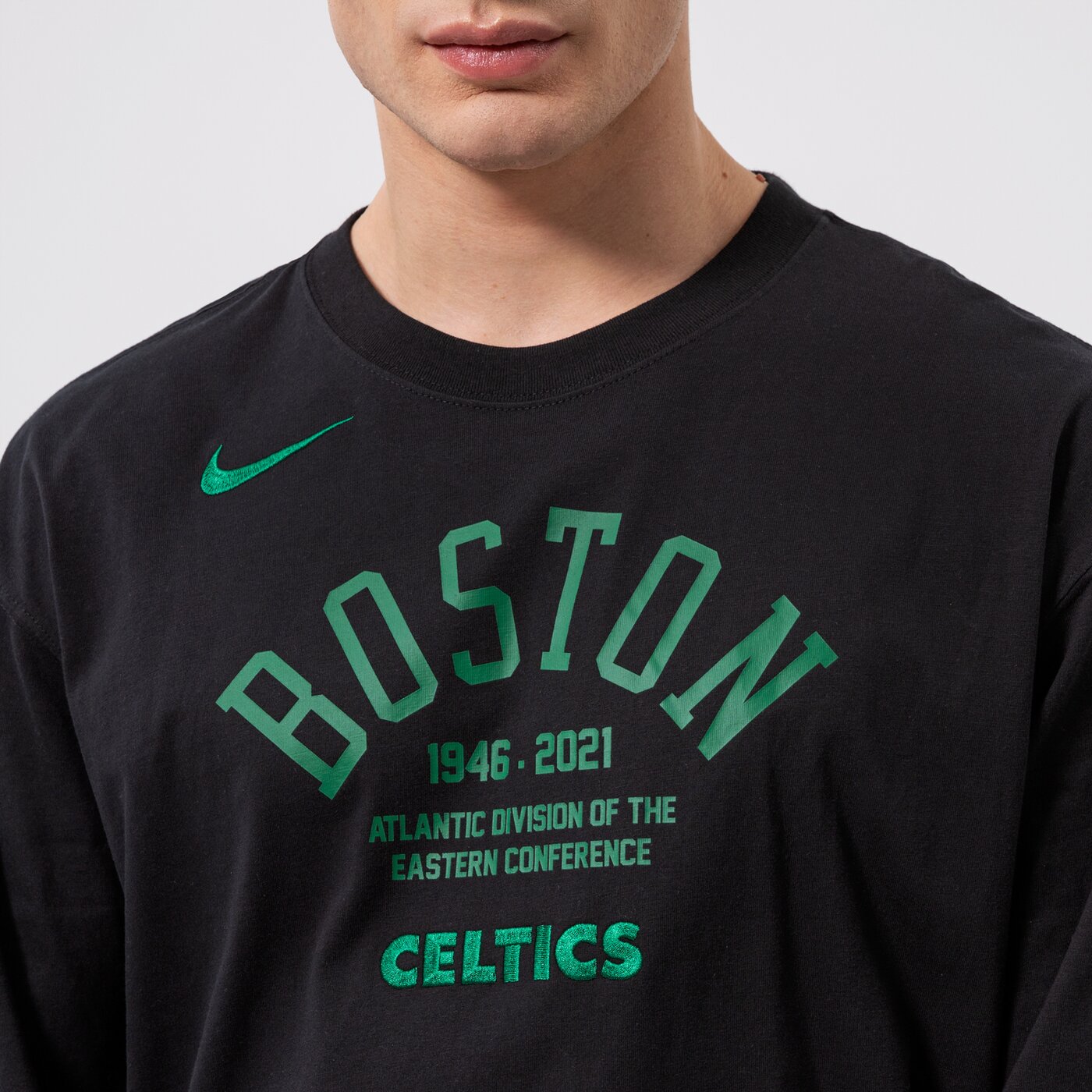 Мъжка тениска NIKE ТЕНИСКА BOS M NK CTS TM ELMNT LS TEE NBA da5889-010 цвят черен