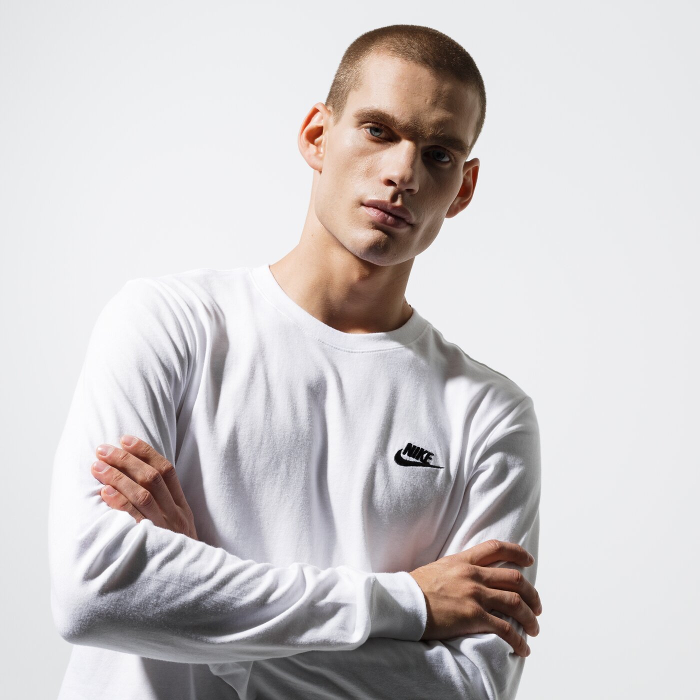Мъжка тениска NIKE ТЕНИСКА LS M NSW CLUB TEE - LS ar5193-100 цвят бял
