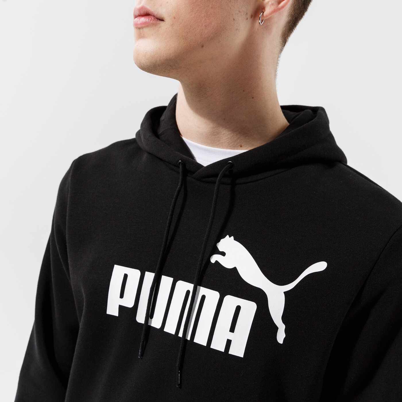 Мъжки суичър PUMA СУИТЧЪР С КАЧУЛКА ESS BIG LOGO HOODIE FL - PUMA BLACK 58668601 цвят черен