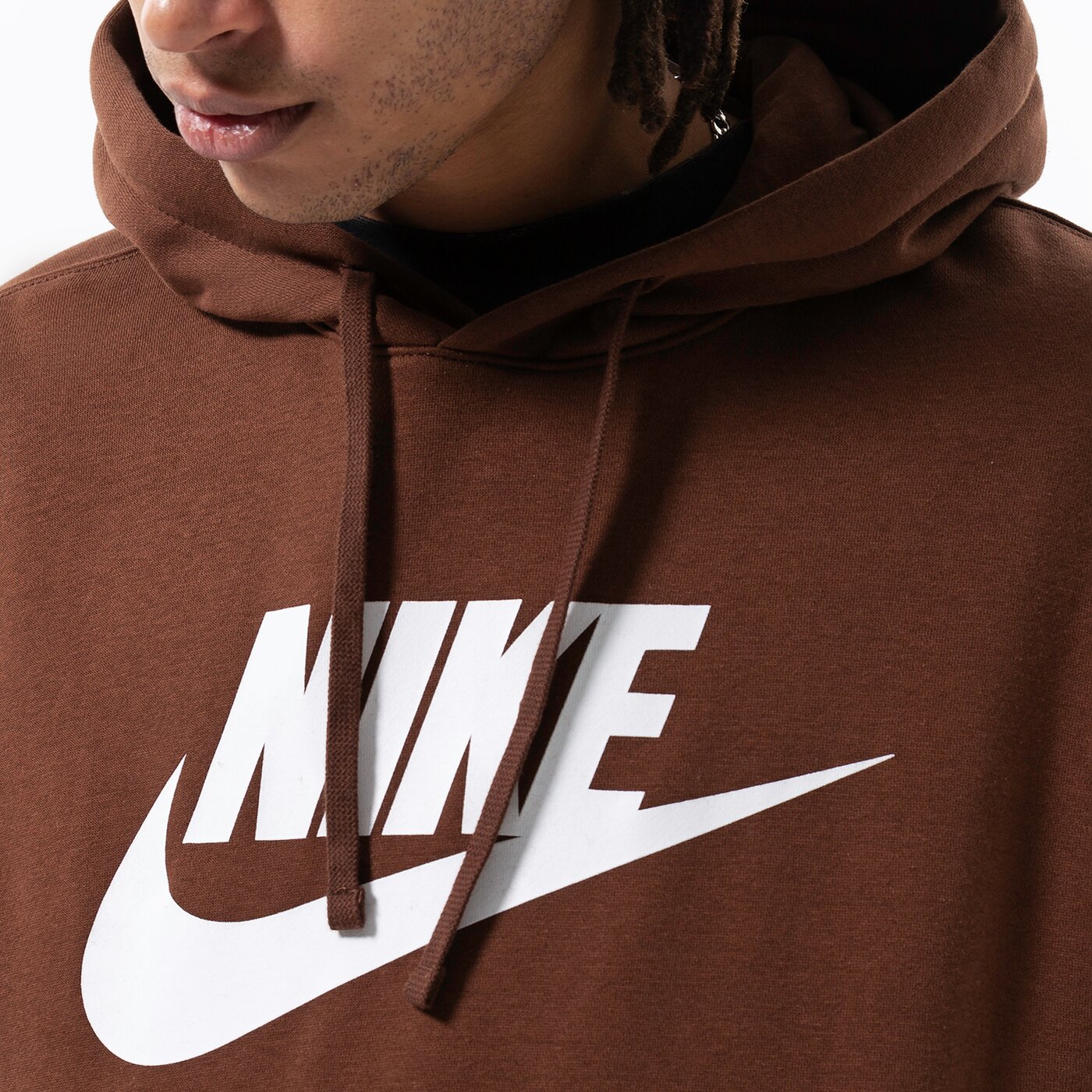Мъжки суичър NIKE СУИТЧЪР С КАЧУЛКА SPORTSWEAR CLUB FLEECE bv2973-259 цвят кафяв