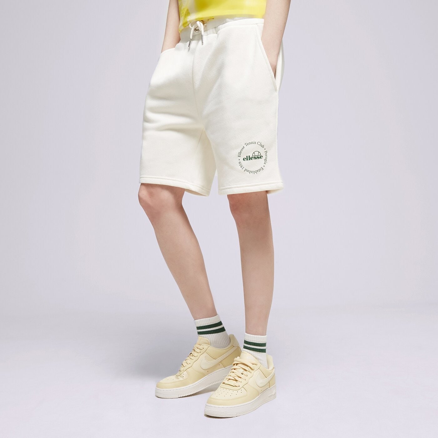 Мъжки къси панталони ELLESSE ШОРТИ FONTANSA SHORT OFF WHT sgr17620904 цвят бял