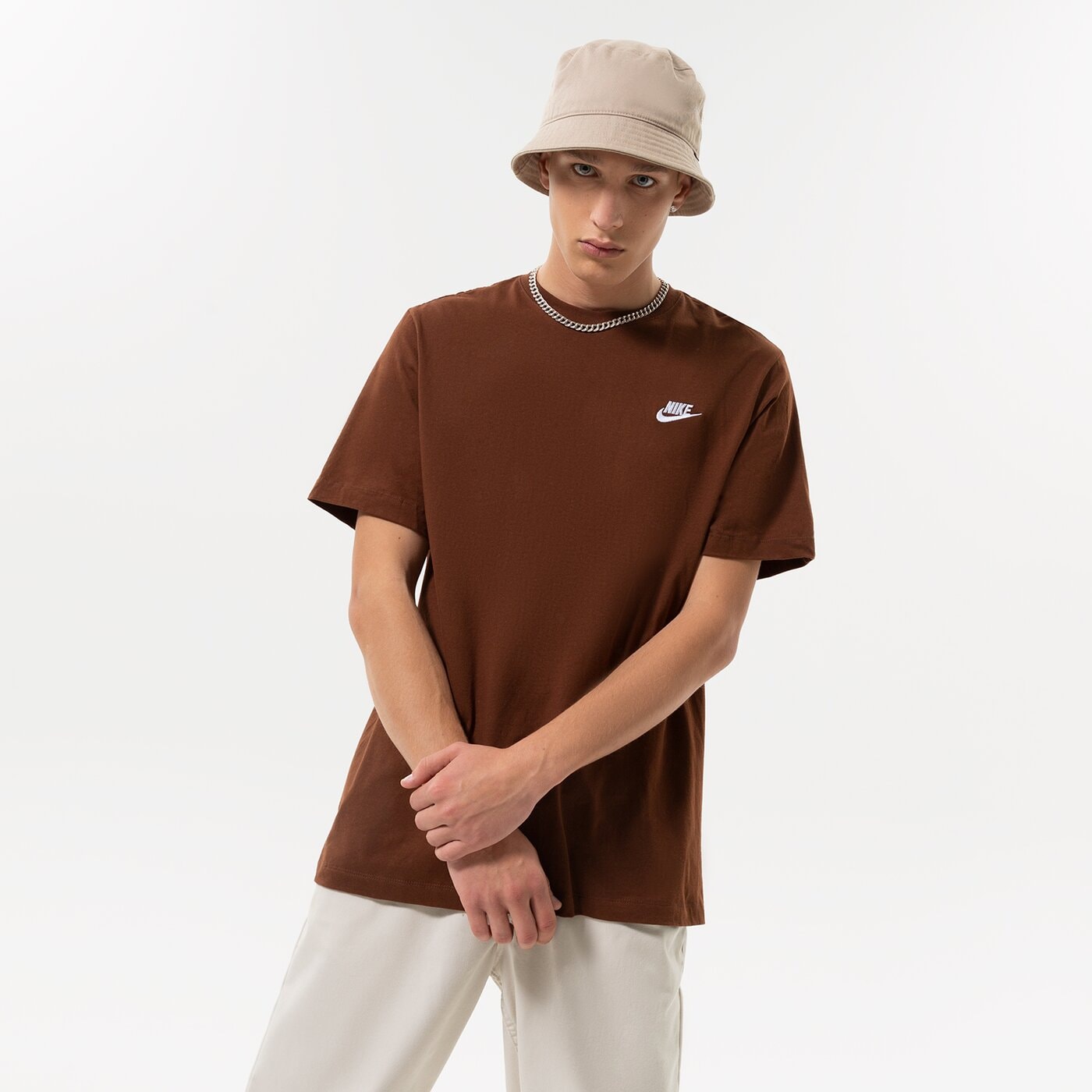 Мъжка тениска NIKE ТЕНИСКА SPORTSWEAR CLUB ar4997-259 цвят кафяв