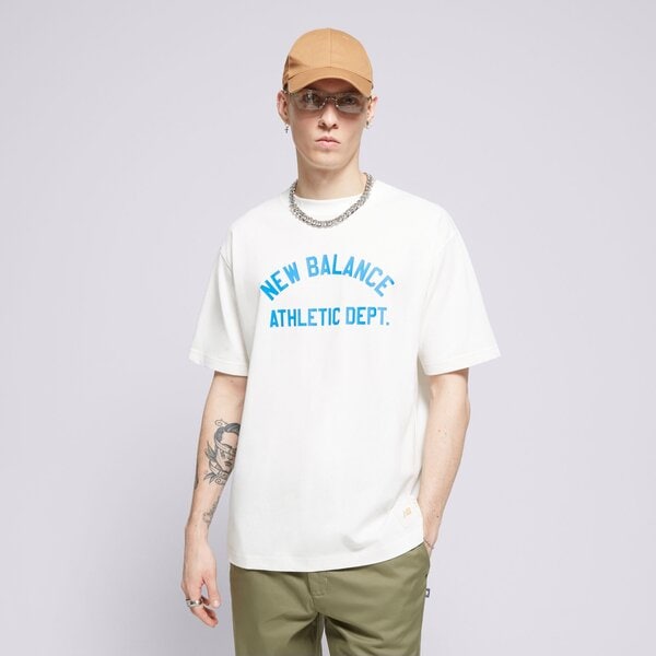 Мъжка тениска NEW BALANCE ТЕНИСКА SGH ATHLETIC DEPT TEE mt41514sst цвят бял