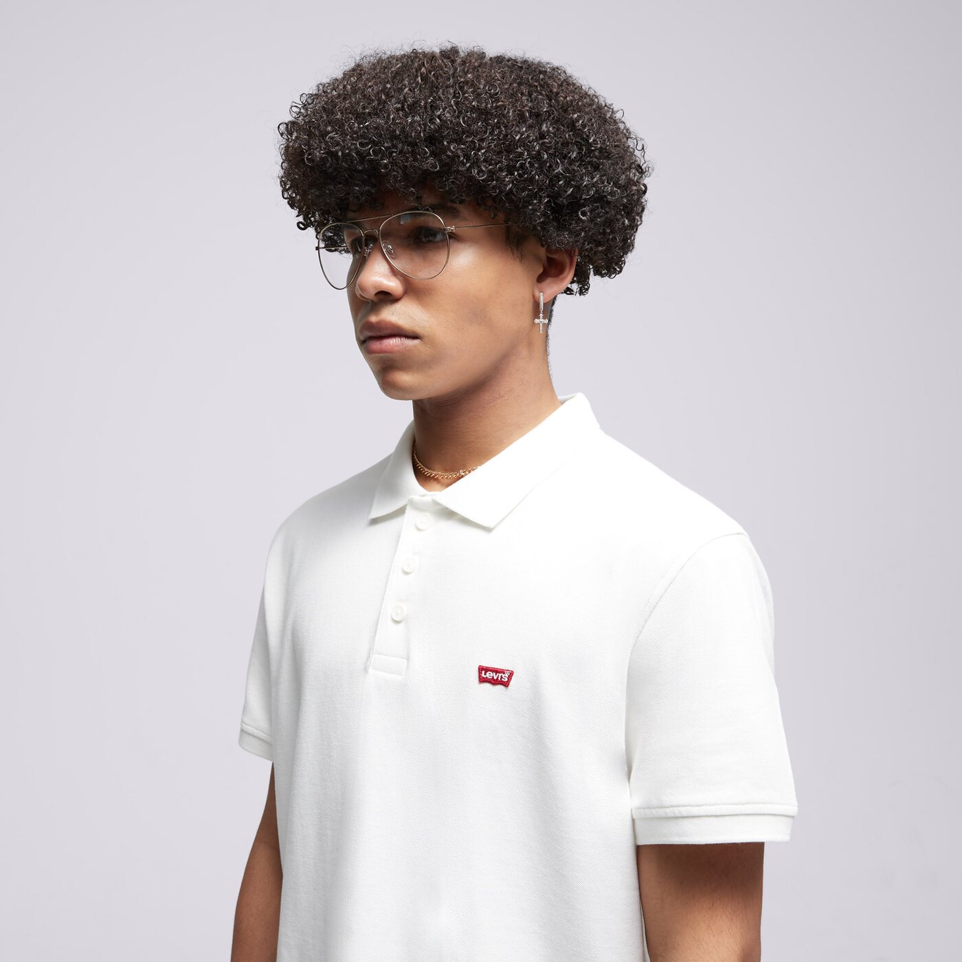 Мъжка тениска LEVI'S ТЕНИСКА ТИП ПОЛО LEVIS HM ТЕНИСКА ТИП ПОЛО 35883-0003 цвят бял