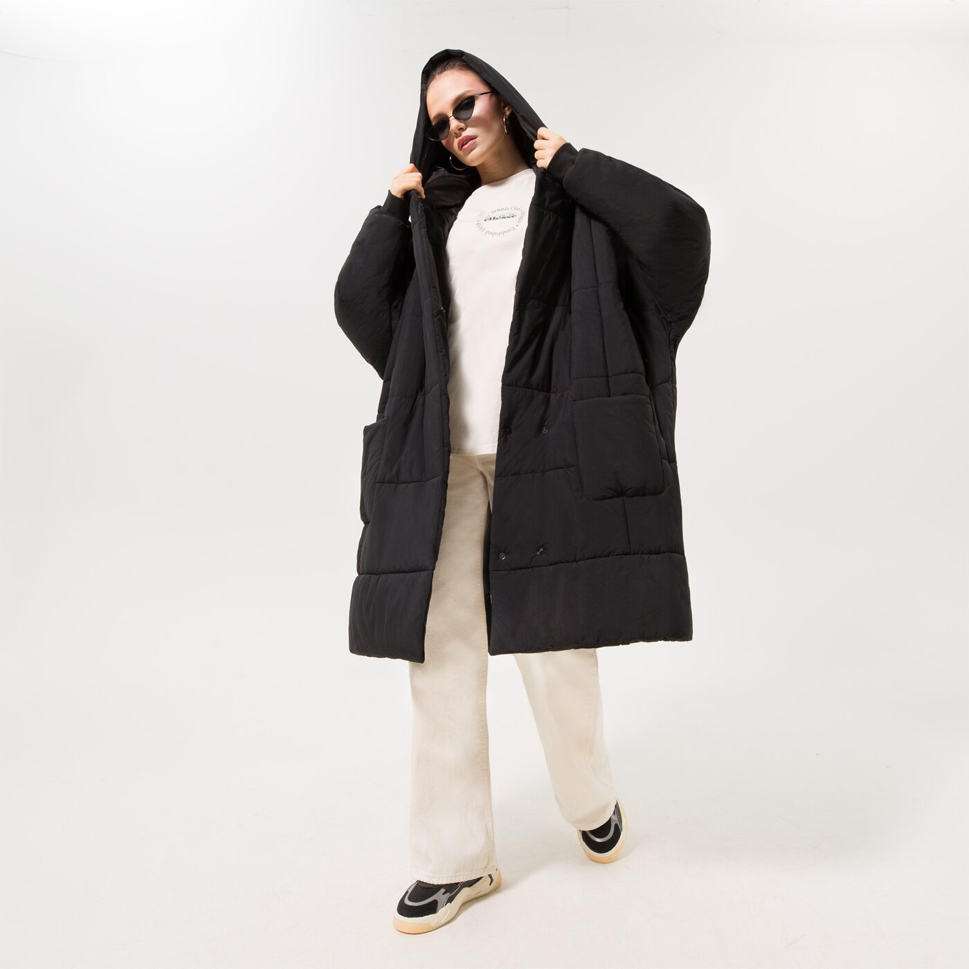 Дамско зимно яке REEBOK ЯКЕ ЗИМНО S PAD LONG JACKET BLACK hh7247 цвят черен