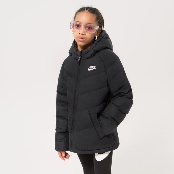 Детска преходно яке NIKE GIRLS' PADDED JACKET JUNIOR BOY dx1264-011 цвят черен