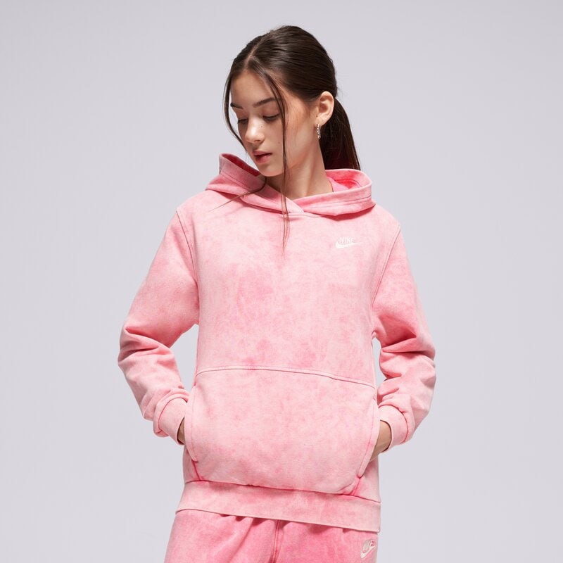 NIKE СУИТЧЪР С КАЧУЛКА K NSW WASH PO HOODIE FT GIRL