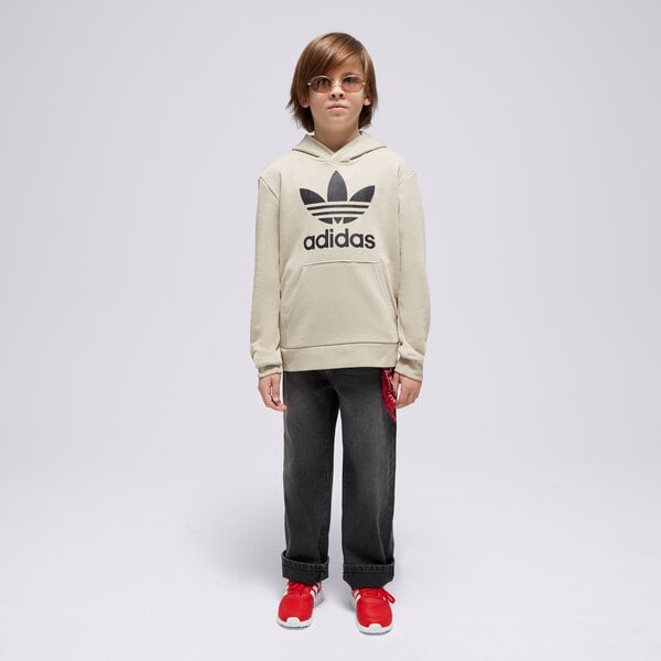 Детски суичър ADIDAS СУИТЧЪР С КАЧУЛКА TREFOIL HOODIE BOY ij7204 цвят бежов