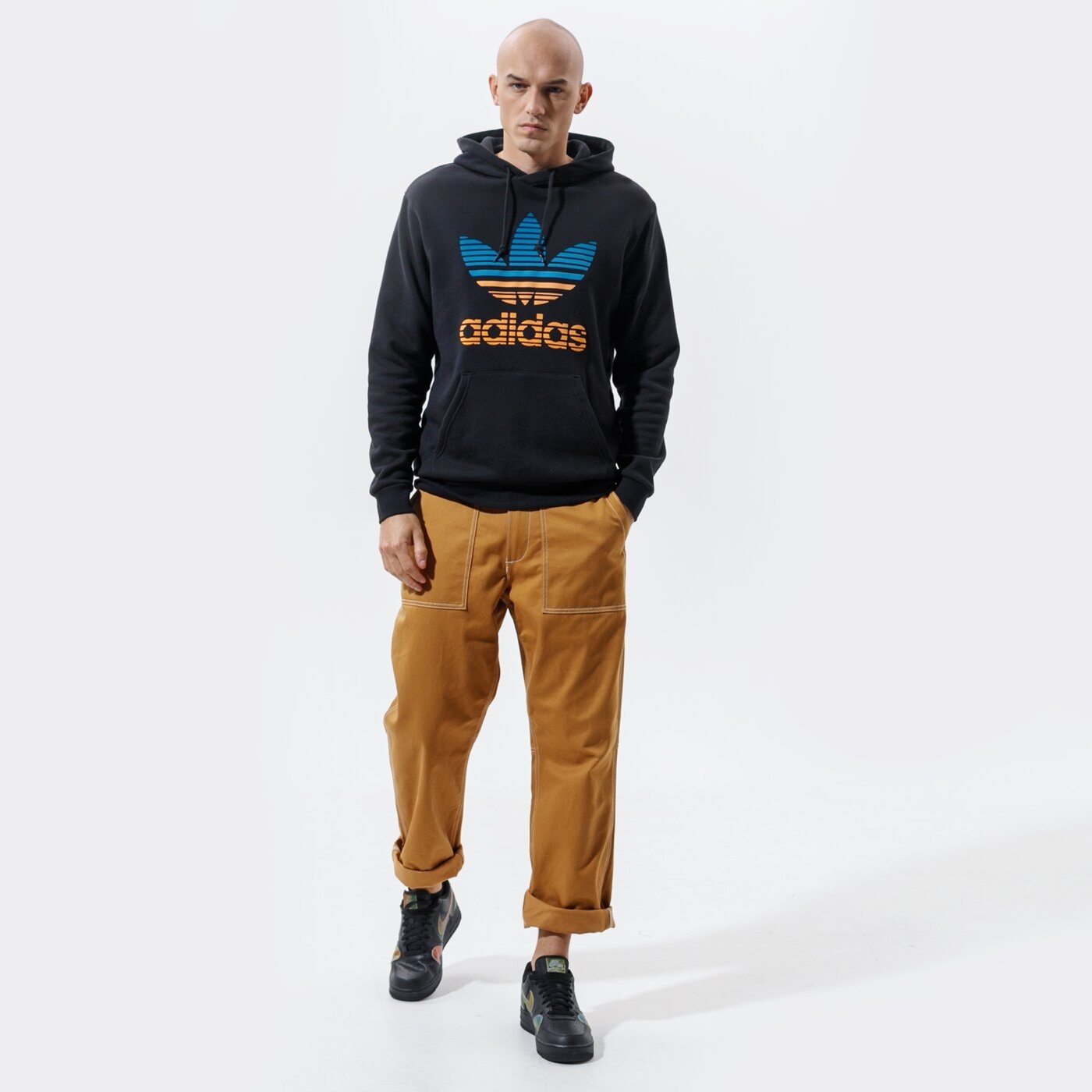 Мъжки суичър ADIDAS СУИТЧЪР С КАЧУЛКА TREF OMBRE HD gp0158 цвят черен