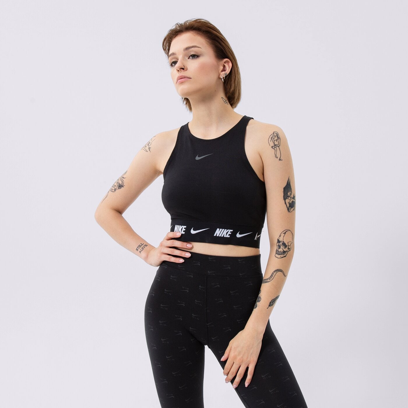 Дамска тениска NIKE ТОП dq9315-010 цвят черен