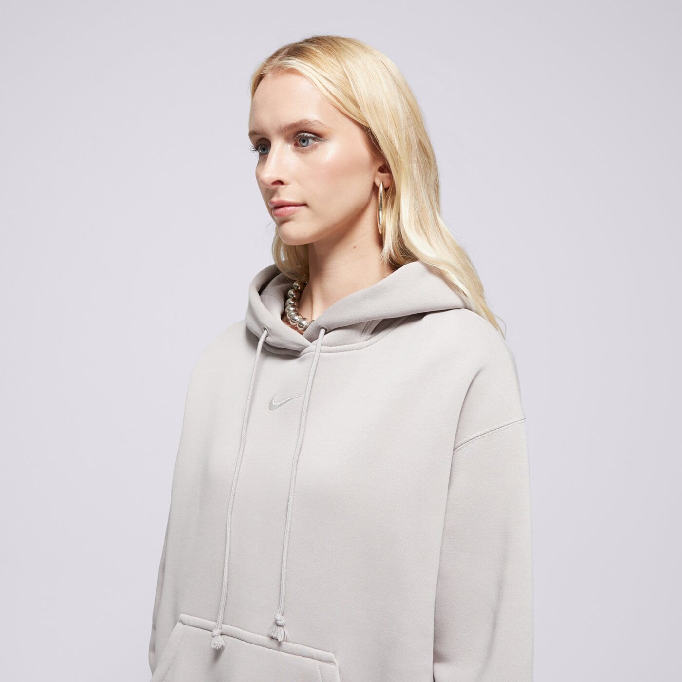 Дамски суичър NIKE СУИТЧЪР С КАЧУЛКА W NSW PHNX FLC OS PO HOODIE dq5860-009 цвят сив