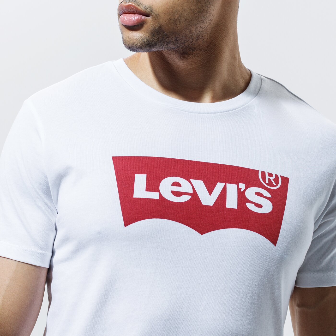 Мъжка тениска LEVI'S ТЕНИСКА GRAPHIC SET-IN NECK 17783-0140 цвят бял