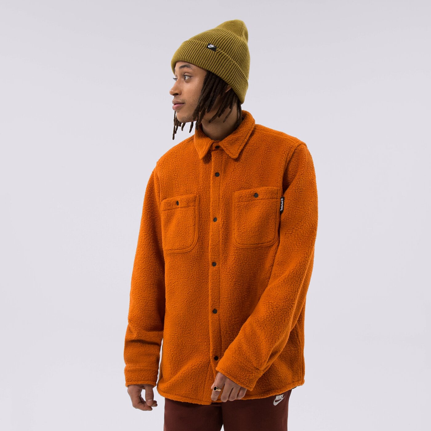 TIMBERLAND INNE FLEECE OVERSHIRT RUST tb0a5vhh643 цвят оранжев