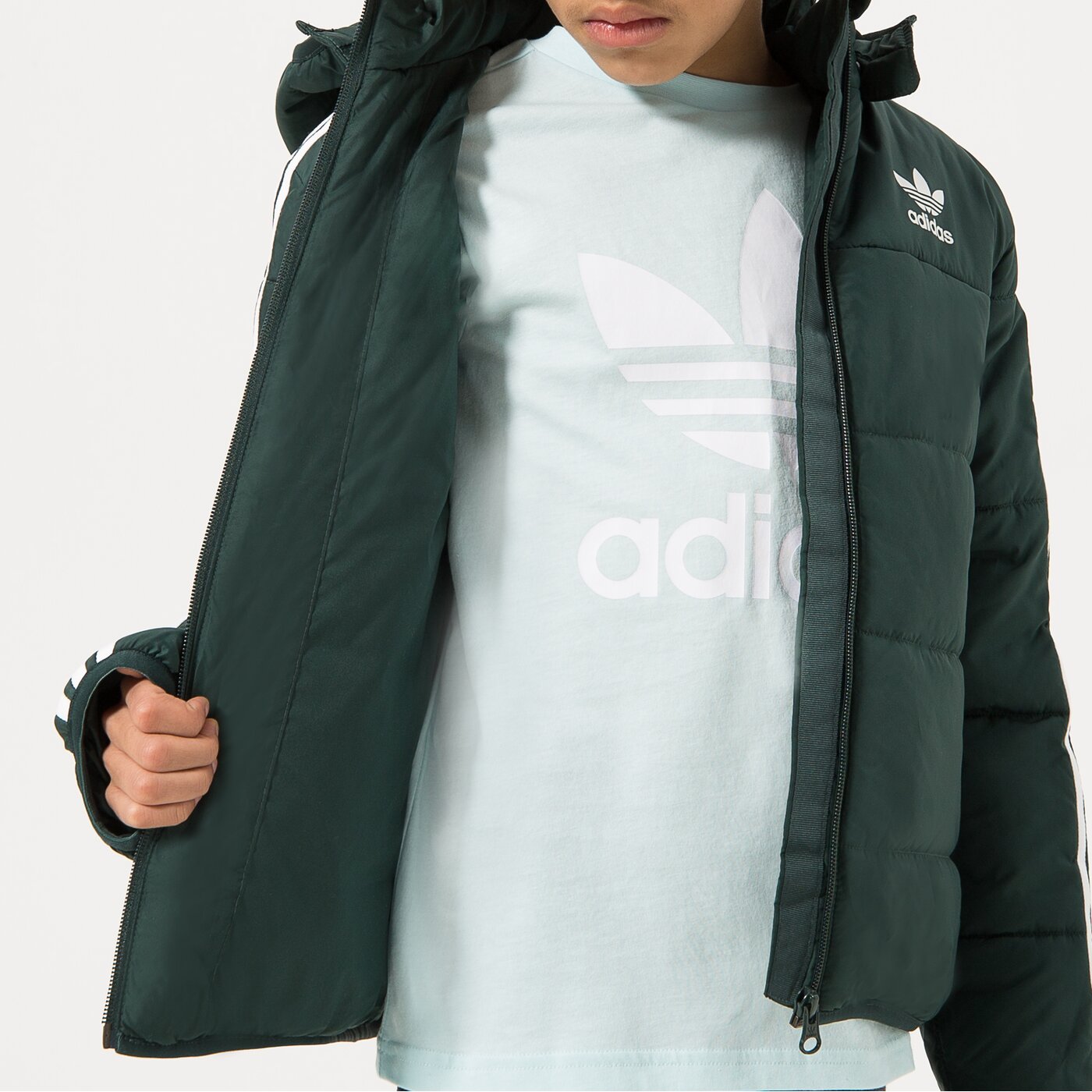 Детска преходно яке ADIDAS ЯКЕ PADDED JACKET BOY hk0386 цвят зелен