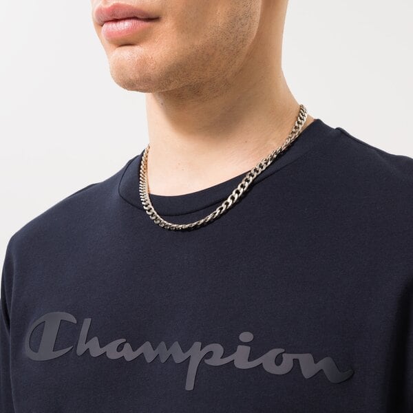 Мъжка тениска CHAMPION ТЕНИСКА CREWNECK ТЕНИСКА 218284bs517 цвят тъмносин