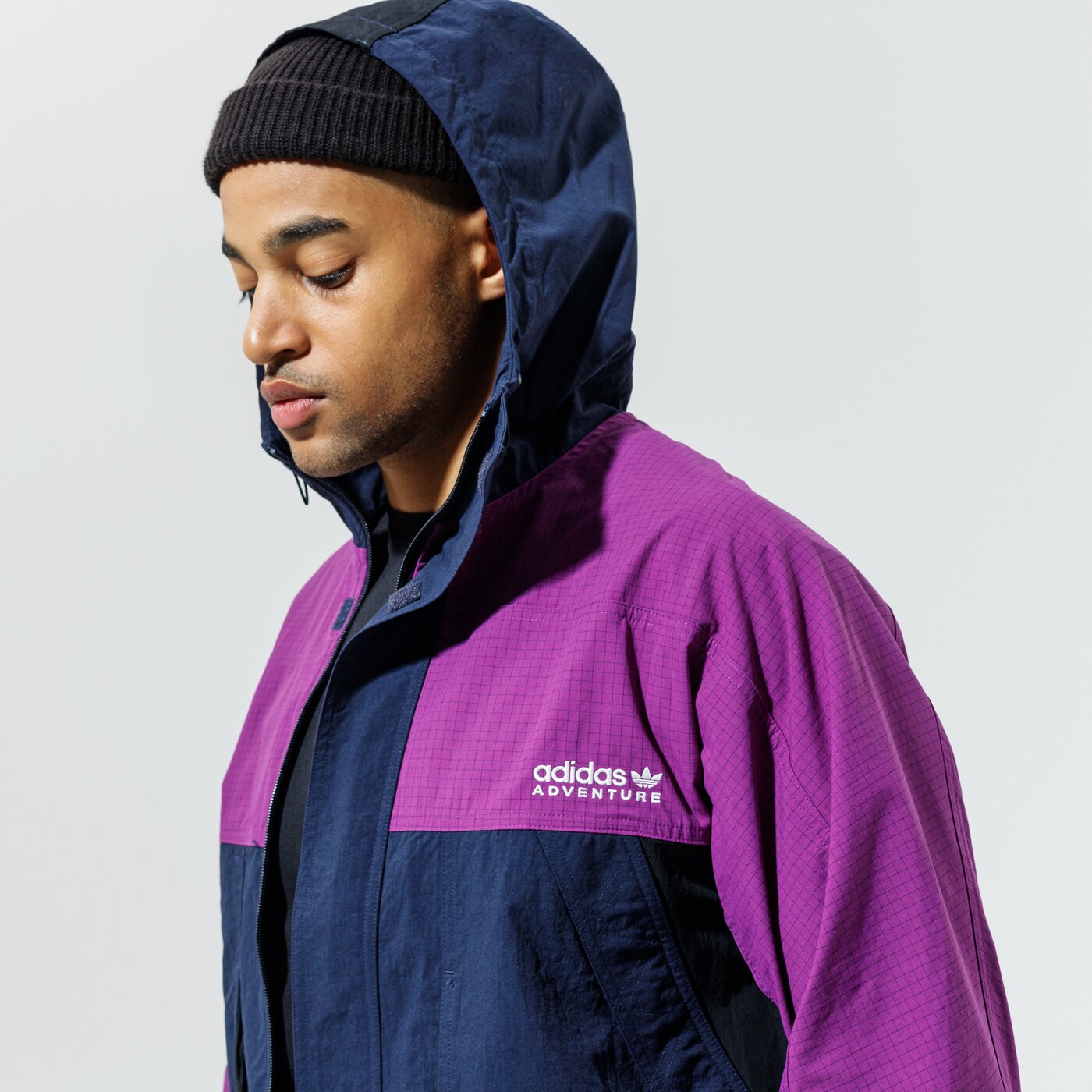 Мъжко зимно яке ADIDAS ЯКЕ WVN WINDBREAKER h09047 цвят виолетов