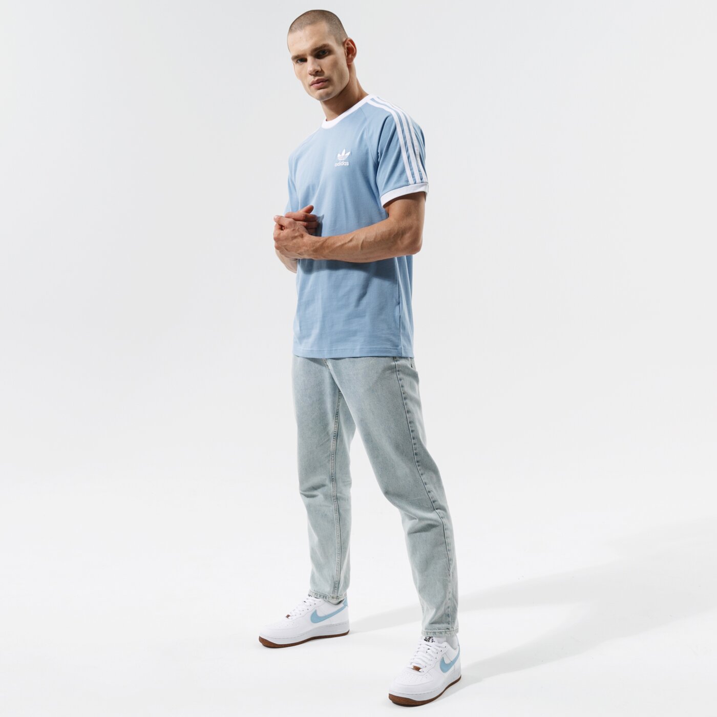 Мъжка тениска ADIDAS ТЕНИСКА 3-STRIPES TEE h37759 цвят син