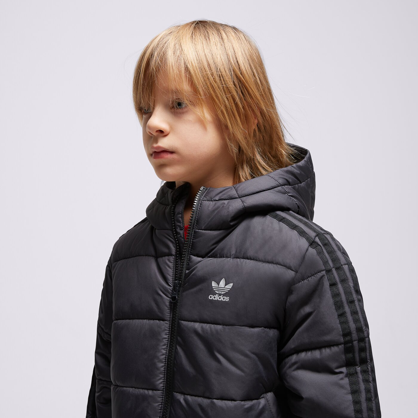 Детска преходно яке ADIDAS GIRLS' CROPPED PADDED JACKET JUNIOR  h43927 цвят черен