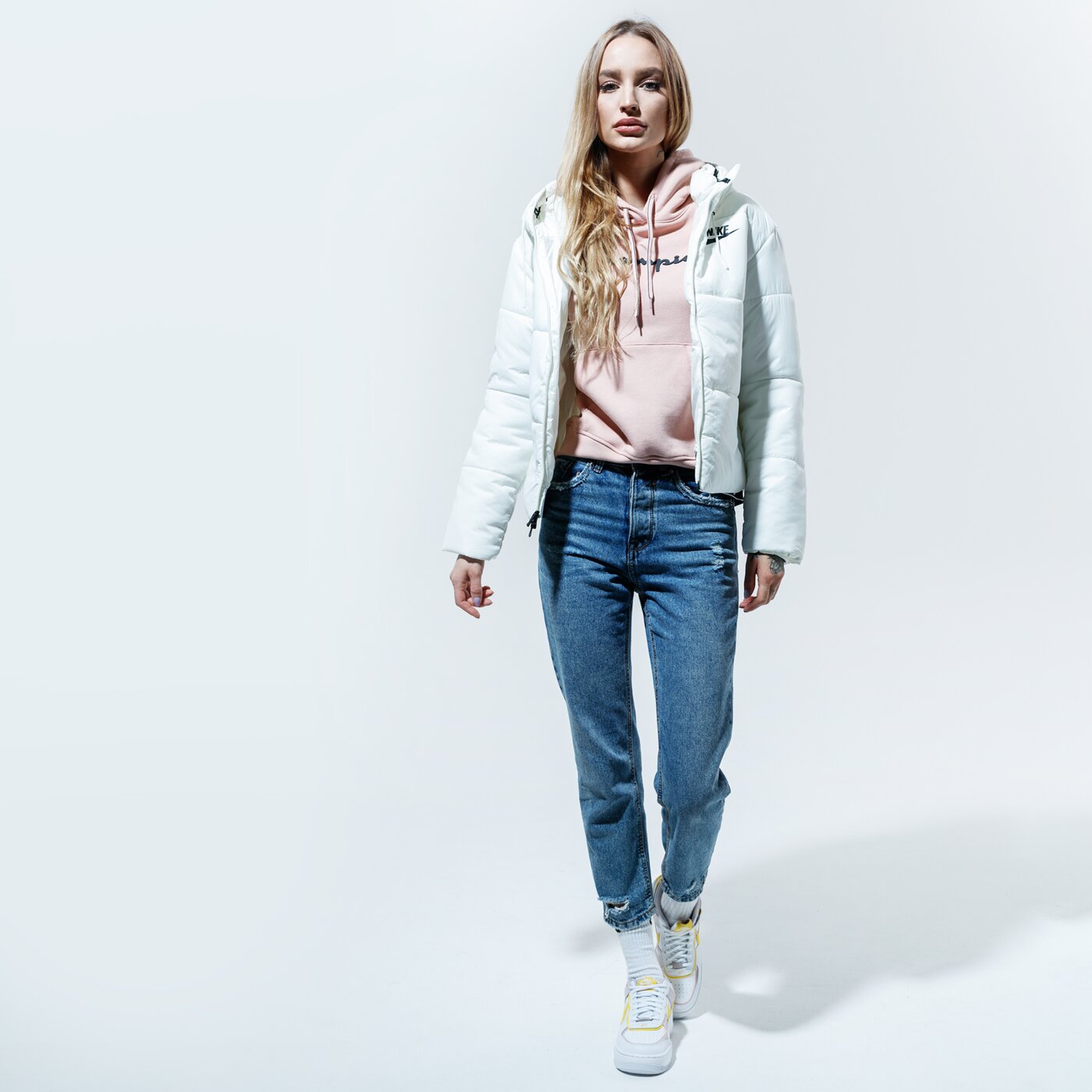 Дамски суичър CHAMPION СУИТЧЪР С КАЧУЛКА HOODED SWEATSHIRT 113207ps144 цвят розов