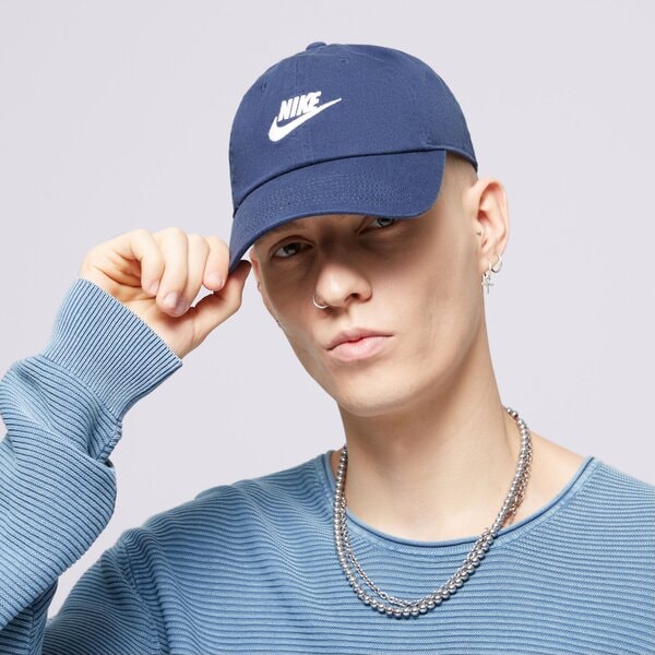 Дамска шапка с козирка NIKE ШАПКА U NK CLUB CAP U CB FUT WSH L fb5368-410 цвят тъмносин